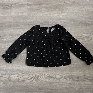 Cat & Jack Black Long Sleeve Kids Blouse
